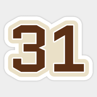 31 number Sticker